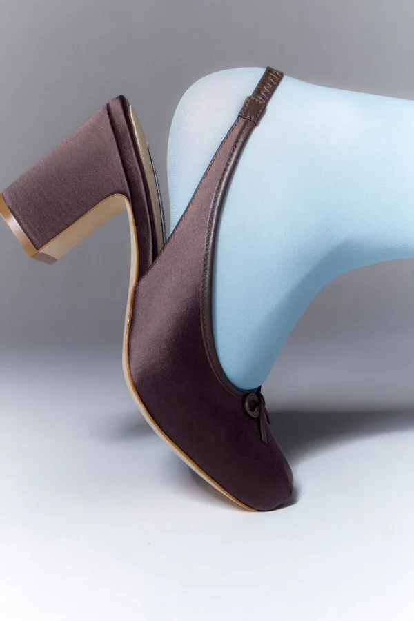 Shoes^Sandy Liang Slingback 75 In Brunette Satin