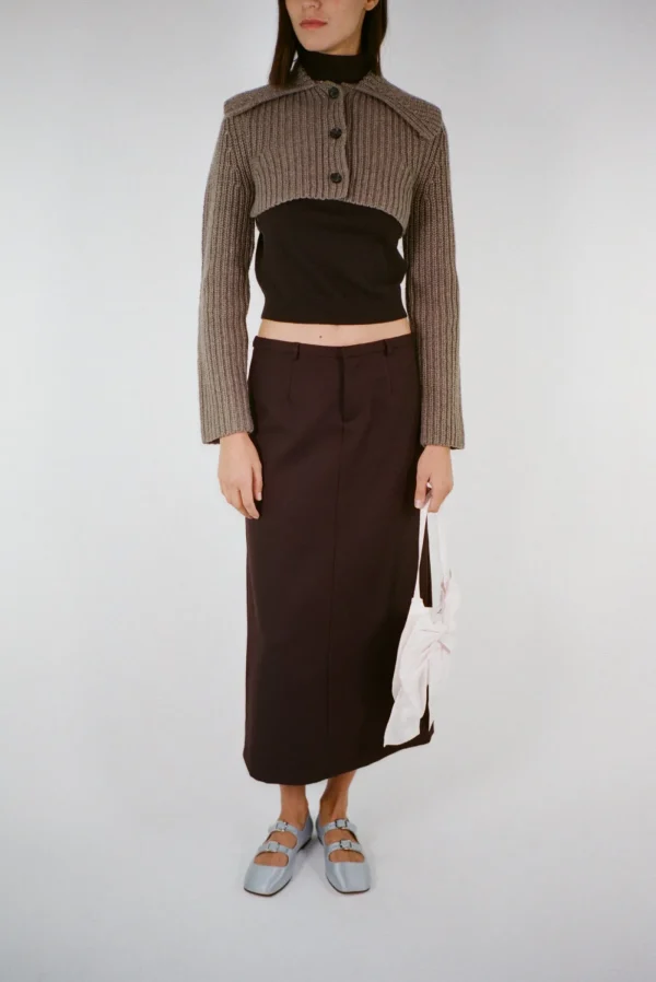 Skirts^Sandy Liang Socks Skirt In Brunette