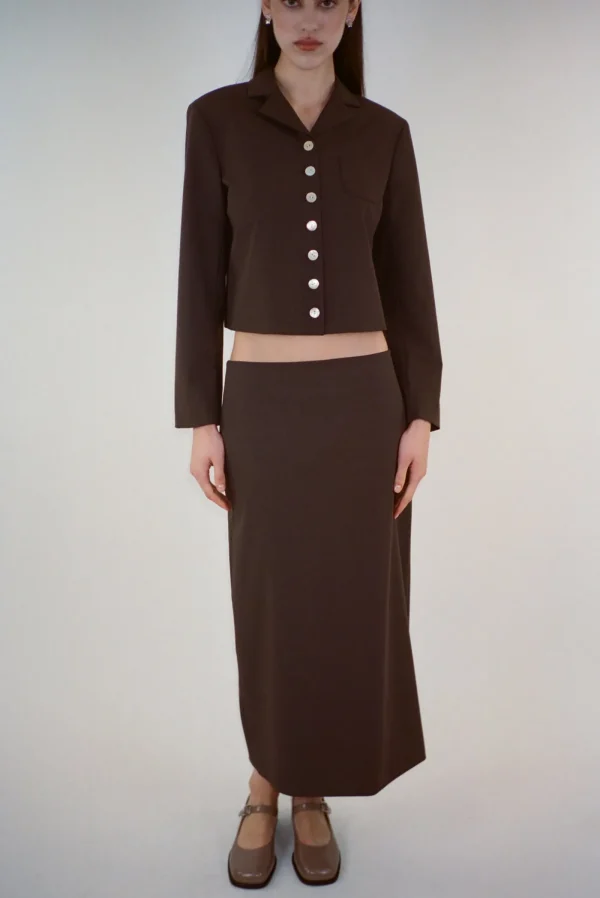 Skirts^Sandy Liang Toes Skirt In Brown